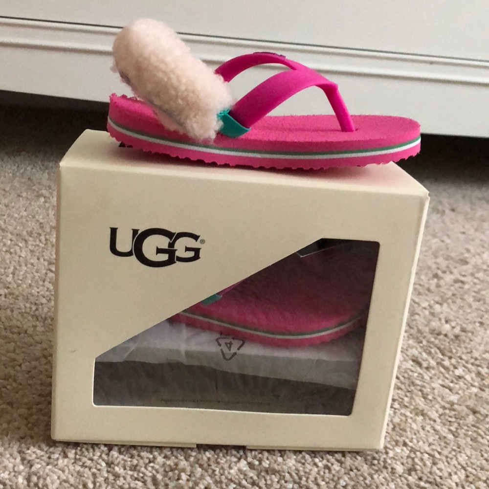 UGG fleece lined flip flops